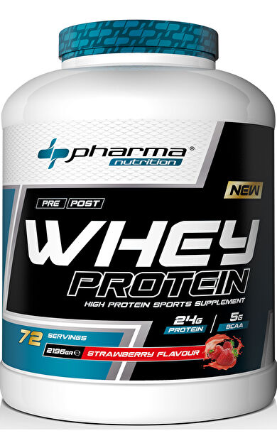 Pharma Nutrition Whey Protein 2196 gr Çilek Aromalı Protein Tozu 24 gram Protein 72 Servis