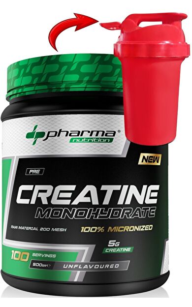 Pharma Nutrition Kreatin Monohidrat ( Creatine ) 500 Gr 100 Servis Micronized Creatine Monohydrate Mikronize