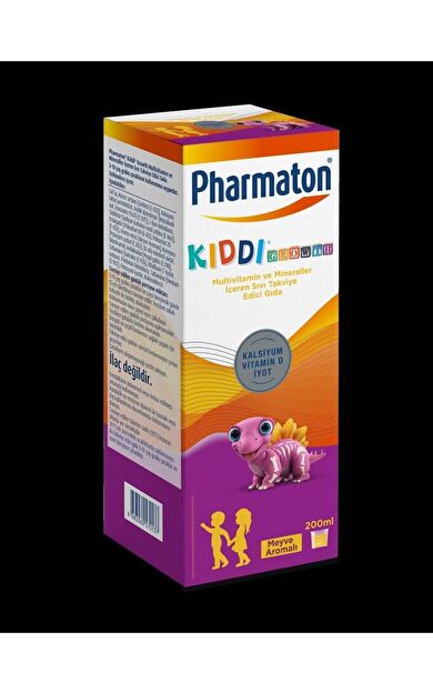 Pharmaton Kiddi Growth Takviye Edici Gıda Meyve Aromalı Şurup 200 Ml- SKT: 03/2027