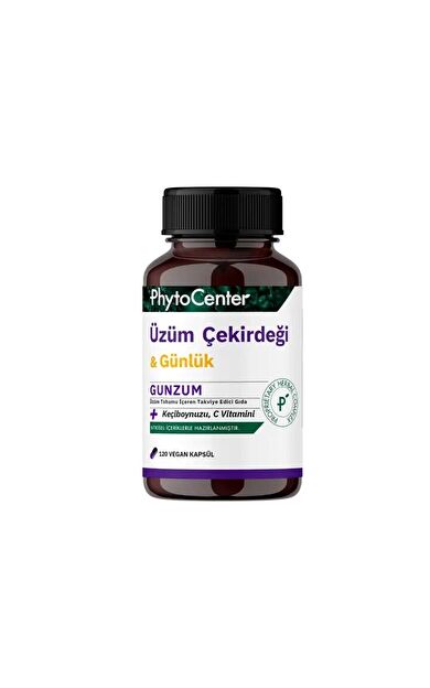 Phytocenter Gunzum Üzüm Çekirdeği Ve Günlük Içeren Takviye Edici Gıda 120 Kapsül
