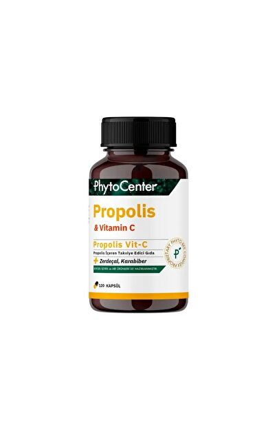 Phytocenter Propolıs Vıt-c Propolis, Zerdeçal Ve C Vitamini Içeren Takviye Edici Gıda 120 Kapsül