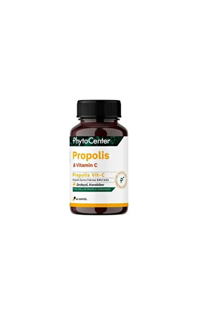 Phytocenter Propolıs Vıt-c Propolis, Zerdeçal Ve C Vitamini Içeren Takviye Edici Gıda 60 Kapsül