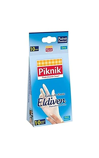 Piknik Lateks Large-Büyük 10'Lu Eldiven