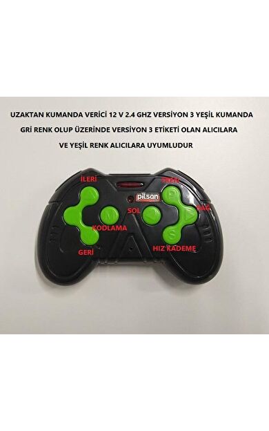 PİLSAN AKÜLÜ ARABA UZAKTAN KUMANDA VERİCİ 12 V2.4 GHZ VERSİYON 2