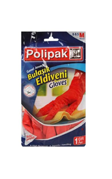 Polipak Bulaşık Eldiveni 8,8-5 Numara