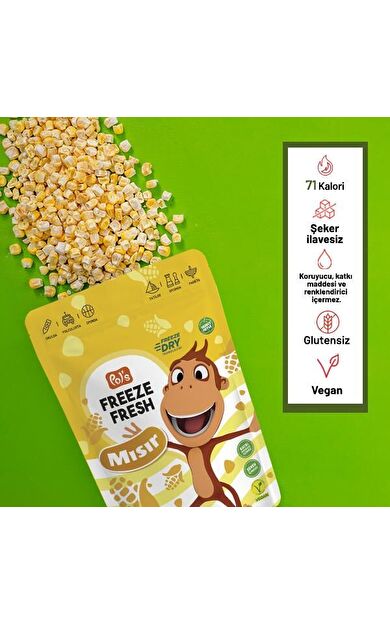 Pol’s Freeze Fresh Dondurularak Kurutulmuş Kukuli Mısır 25 gr
