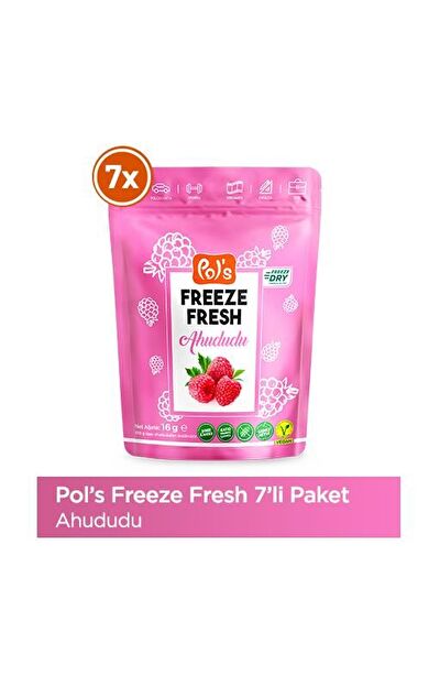 Pol's Freeze Fresh Dondurularak Kurutulmuş Ahududu 16 gr x 7