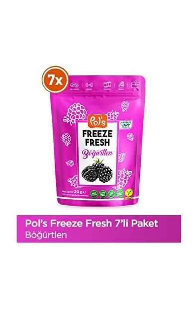 Pol's Freeze Fresh Dondurularak Kurutulmuş Böğürtlen 20 gr x 7