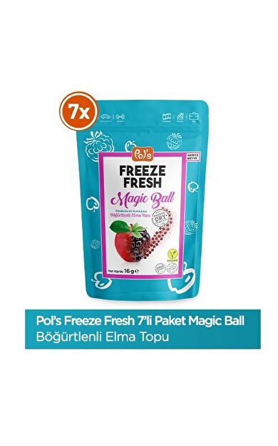Pol's Freeze Fresh Dondurularak Kurutulmuş Böğürtlenli Elma 16 gr x 7