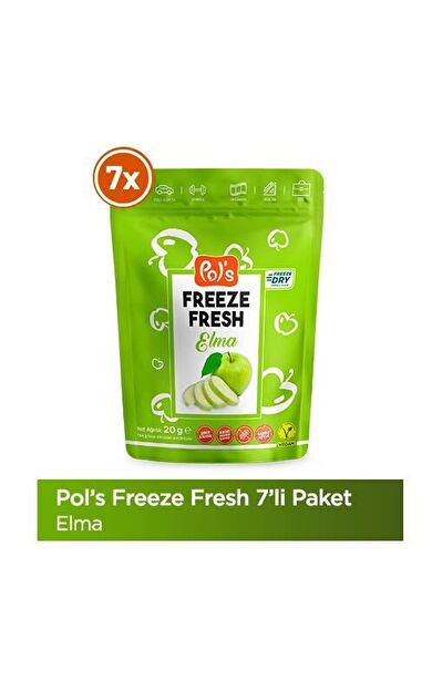 Pol's Freeze Fresh Dondurularak Kurutulmuş Elma 20 gr x 7