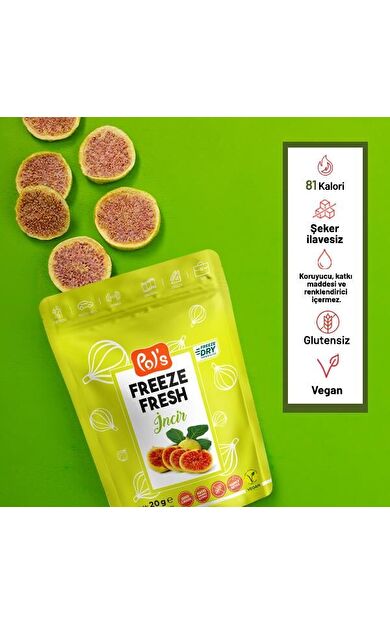 Pol’s Freeze Fresh Dondurularak Kurutulmuş İncir 20 gr