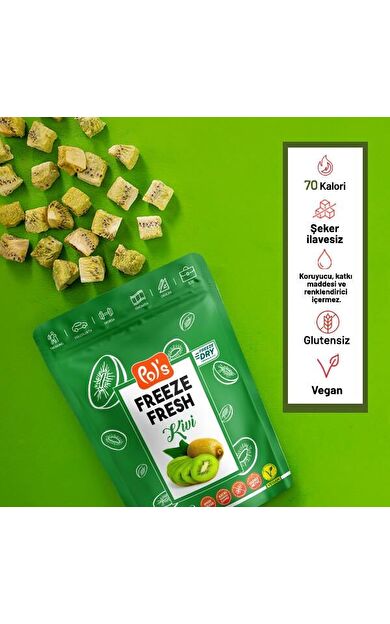 Pol’s Freeze Fresh Dondurularak Kurutulmuş Kivi 20 gr