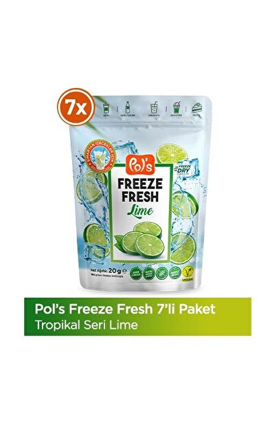Pol's Freeze Fresh Dondurularak Kurutulmuş Lime 20 g x 7