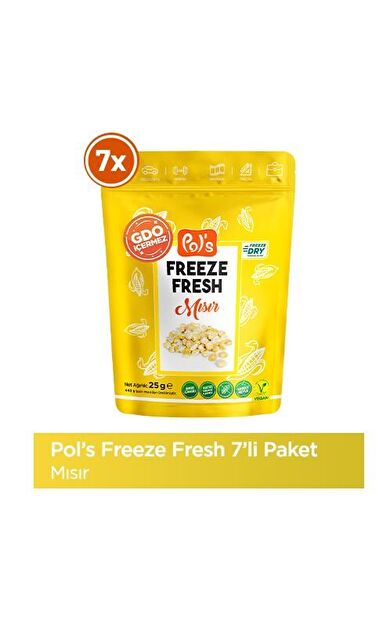 Pol's Freeze Fresh Dondurularak Kurutulmuş Mısır 20 gr x 7