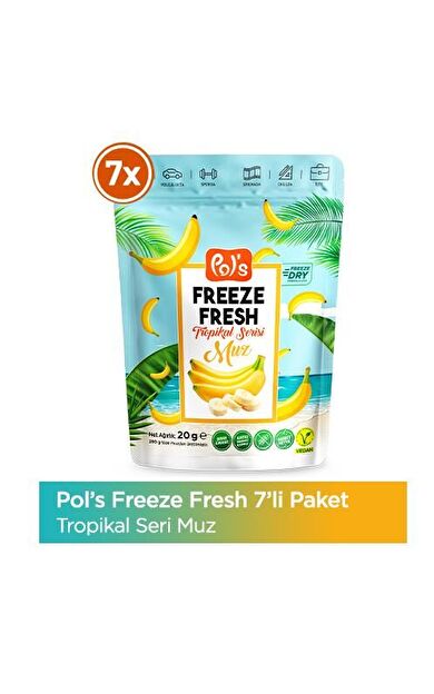 Pol's Freeze Fresh Dondurularak Kurutulmuş Muz 20 g x 7