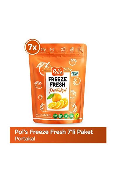 Pol's Freeze Fresh Dondurularak Kurutulmuş Portakal 20 gr x 7