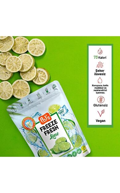 Pol's Freeze Fresh Dondurularak Kurutulmuş Lime 20 gr