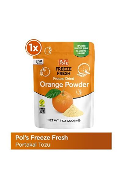 Pol’s Freeze Fresh Dondurularak Kurutulmuş Portakal Tozu 200 gr