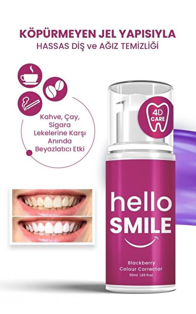 Böğürtlen Aromalı 4d Beyazlatıcı Diş Jeli