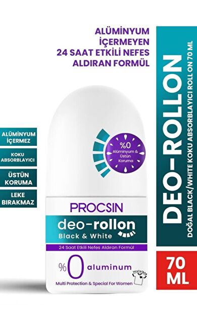 Doğal Black&White Koku Absorblayıcı Roll On 70 ML