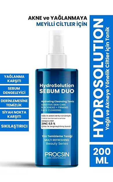 Hydrosolution Yağlı Ve Akneye Yönelik Ciltler Için Tonik 200 ml