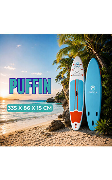 SavaBoards Puffin Geniş ve Dengeli Şişme Paddle Board 335X86X15 cm Touring Sup Seti Mavi