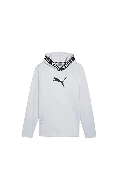 Puma Train Pwr Fleece Hoodie Erkek Antrenman Sweatshirts 52089399 Gri