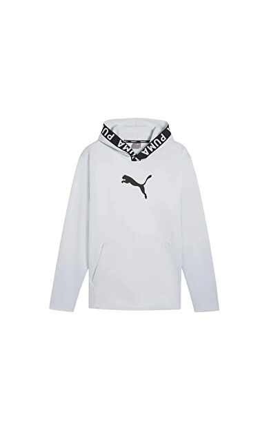 Puma Train Pwr Fleece Hoodie Erkek Antrenman Sweatshirts 52089399 Gri