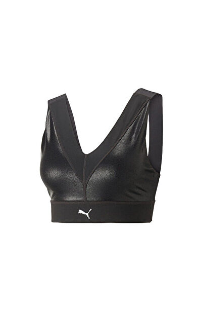 Puma Elektro Summer Mid impact Bra Kadın Antrenman Sporcu Sütyeni 52309101 Siyah