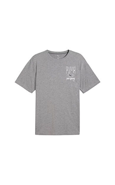 Puma M Graphics Train Relaxed Tee Erkek Antrenman Tişörtü 52657003 Renkli