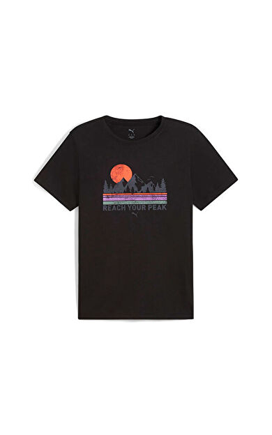Puma Graphics Outdoor Unisex Tee Erkek Koşu Tişörtü 52659801 Renkli