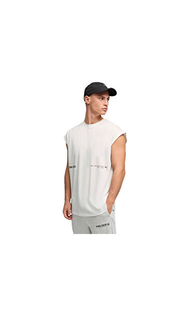 Puma M Graphic Cutoff Tank Erkek Antrenman Tişörtü 52852902 Beyaz