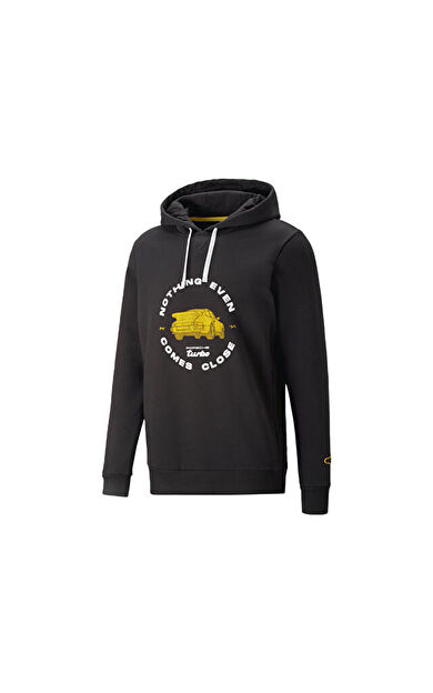Puma Pl Graphic Hoodie Erkek Günlük Sweatshirts 53823401 Siyah