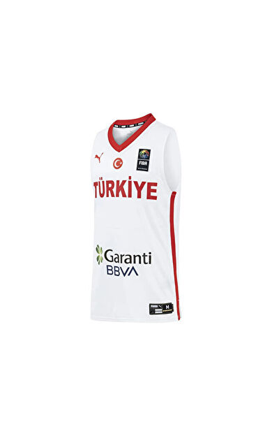 Puma  Turkey V Neck Game Jersey Erkek Basketbol Forması 60660601 Beyaz