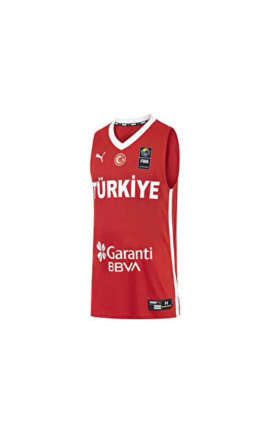 Puma  Turkey V Neck Game Jersey Erkek Basketbol Forması 60660602 Kırmızı