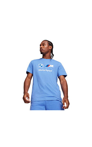 Puma Bmw Mms Ess Logo Tee Erkek Günlük Tişört 62131405 Mavi