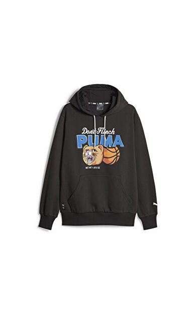Puma Dylan Hoodie Erkek Basketbol Sweatshirts 62204501 Siyah