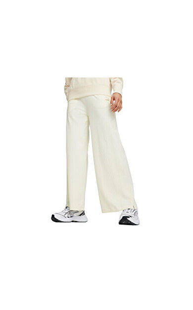 Puma Classics Ribbed Relaxed Pant Kadın Günlük Eşofman Altı 62426866 Krem