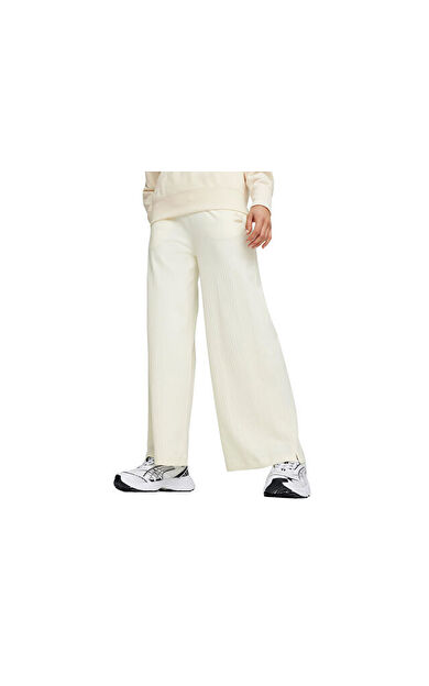 Puma Classics Ribbed Relaxed Pant Kadın Günlük Eşofman Altı 62426866 Krem