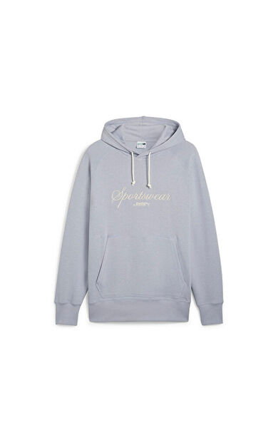 Puma Classics+ Hoodie Erkek Günlük Sweatshirts 62427563 Gri