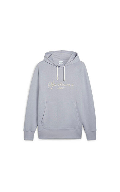 Puma Classics+ Hoodie Erkek Günlük Sweatshirts 62427563 Gri