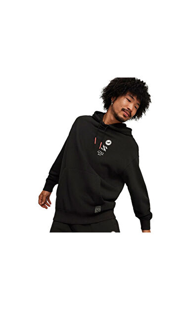Puma Puma X Staple Graphic Hoodie Erkek Günlük Sweatshirt 62472501 Siyah
