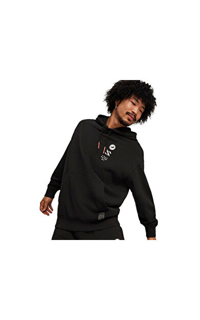 Puma Puma X Staple Graphic Hoodie Erkek Günlük Sweatshirt 62472501 Siyah