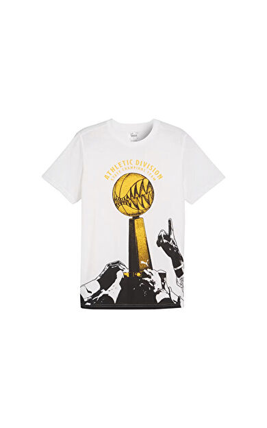 Puma The Golden Ticket Tee Erkek Basketbol Tişörtü 62480601 Beyaz