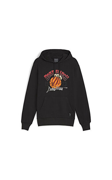 Puma Graphic Booster Hoodie Erkek Günlük Sweatshirt 62481201 Siyah