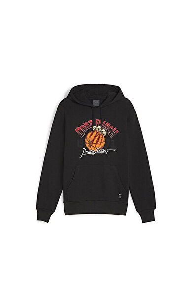 Puma Graphic Booster Hoodie Erkek Günlük Sweatshirt 62481201 Siyah