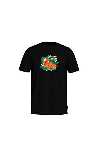 Puma Graphics Puma Spritz Tee Erkek Günlük Tişört 62541401 Siyah