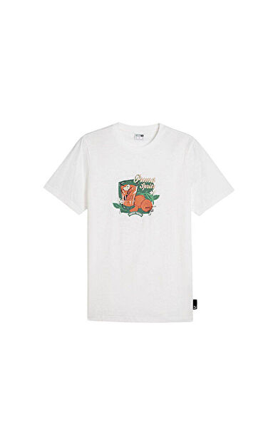 Puma Graphics Puma Spritz Tee Erkek Günlük Tişört 62541402 Beyaz