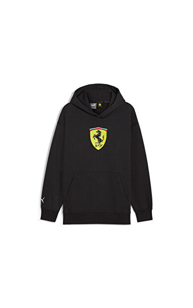 Puma Ferrari Race Bigshield Hdie Erkek Günlük Sweatshirts 62705401 Siyah