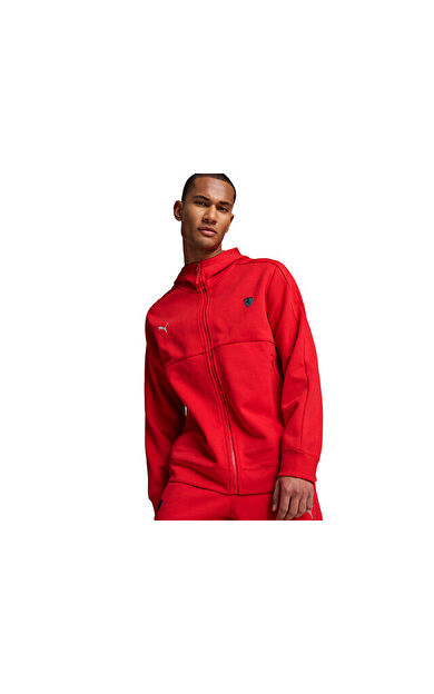 Puma Ferrari Style Sweat Jacket Erkek Günlük Ceket 62709402 Kırmızı